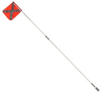Kit de Fouet de Drapeau de Sécurité en Fibre de Verre Haute Résistance pour Tout-Terrain, Drapeau Orange pour la Conduite dans les Dunes du Désert