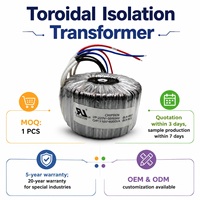 Transformateur toroïdal d'isolement abaisseur de tension 110V 220V 24V personnalisé à faible surchauffage et haute efficacité