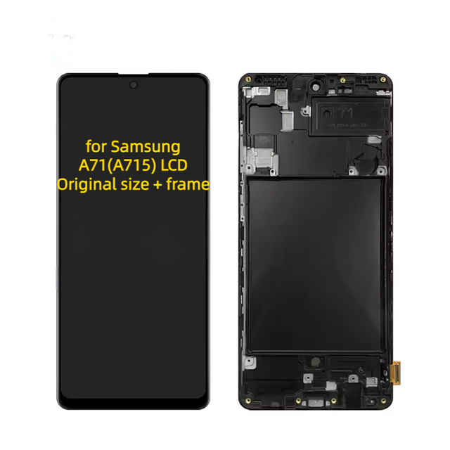 High Quality LCD Original Size Frame Display Digitizer Assembly 300-350cd Luminance 1-Year Warranty for A71/A715 Screen