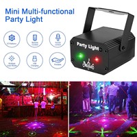 Mini projecteur laser USB LED pour fête, éclairage d'effets de scène, télécommande, mode sonore, lampe laser verte