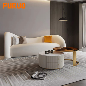 Sofás de Salón de Diseño Moderno Puruo, Sofá de Tela Bouclé Premium, Muebles de Diseño <span class=keywords><strong>Italiano</strong></span> para Sala de Estar, Juego de Sofás de Lujo - Product Image 1