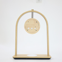 Nouvelle station de charge sans fil en bambou 15W, charge rapide, support de charge sans fil de bureau, lampe de bureau et horloge avec calendrier