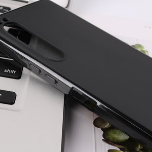 Doux TPU Silicone Cas de Téléphone Pour <span class=keywords><strong>Sony</strong></span> <span class=keywords><strong>Xperia</strong></span> <span class=keywords><strong>10</strong></span> <span class=keywords><strong>IV</strong></span> PDX-225 1II 5 III XZ4 Compact Noir Mat En Caoutchouc Protection Couverture Arrière - Product Image 3