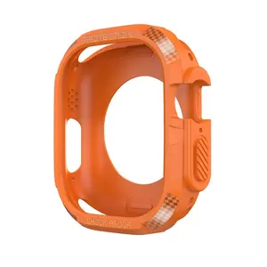 Funda protectora para reloj inteligente Apple Watch Ultra, cubierta de fibra de carbono a prueba de golpes, Tpu, resistente, parachoques, 49mm, 45mm, 41mm