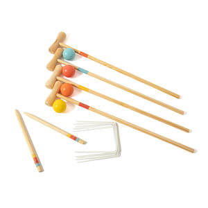 Olorful-Juego de patadas de jardín para niños, juego de croqué con bolas de madera para 4 jugadores - Product Image 4