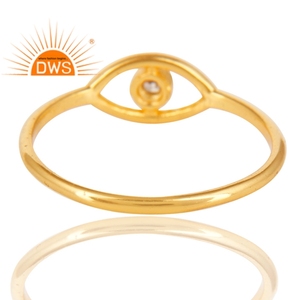 แหวนดีไซน์ตาปีศาจประดับเพชรซิคอนสีขาว ชุบทองคำขาว 14k เงินแท้ 925 สำหรับผู้หญิง ขายส่ง - Product Image 3