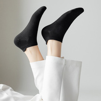 Haute qualité 100% coton anti-dérapant cheville chaussettes en gros Logo personnalisé talon chaussettes doux respirant décontracté Cool chaussettes maille sèche