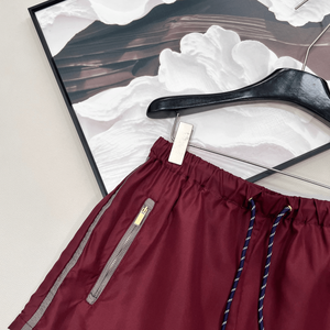 Pantalones cortos informales con cordón en la cintura para mujer, pantalones cortos con bolsillos con cremallera, cintura elástica, ropa deportiva de verano - Product Image 3