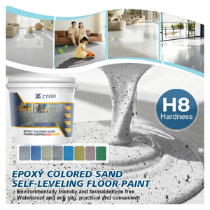 Revêtement de sol en sable coloré époxy décoratif ZT OEM, effet marbre, pour centre commercial, salle d'exposition - Product Image 1