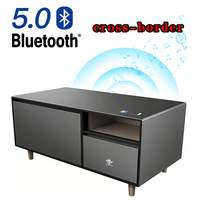 Table basse intelligente avec réfrigérateur, écran tactile, mini chargeur sans fil, port USB, mobilier pour hôtel, maison, salon