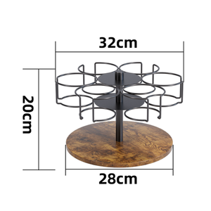 Support d'organisation de gobelets rotatif de 40oz, organisateur de plateau de <span class=keywords><strong>roulette</strong></span> de gobelets peut contenir 6 tasses - Product Image 1