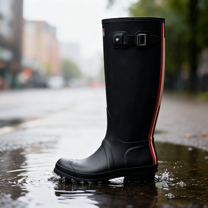 ליצרנית נשים ברך מגפי גשם גבוהים עם גב לוגו גב עמיד למים מגפי - Product Image 4