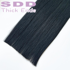 Lujo ruso Virgen sin procesar 24 en Jet Black Genius Weft 100g Extensiones de cabello humano real a granel compatible con texturas personalizadas - Product Image 2