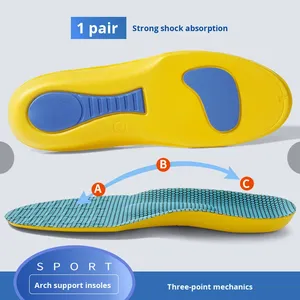 Toptan Konforlu Yazlık Nefes Alabilen EVA Malzemeli Spor Şok Emici Kemer Destekli Düztaban Tabanlıkları - Product Image 6