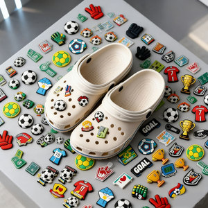 Abalorios Personalizados para Zapatos de la Copa Mundial <span class=keywords><strong>2026</strong></span>, Abalorios de PVC Suave para Zapatos de Fútbol, Abalorios Personalizados con Logotipo para Zapatos de Fútbol - Product Image 1