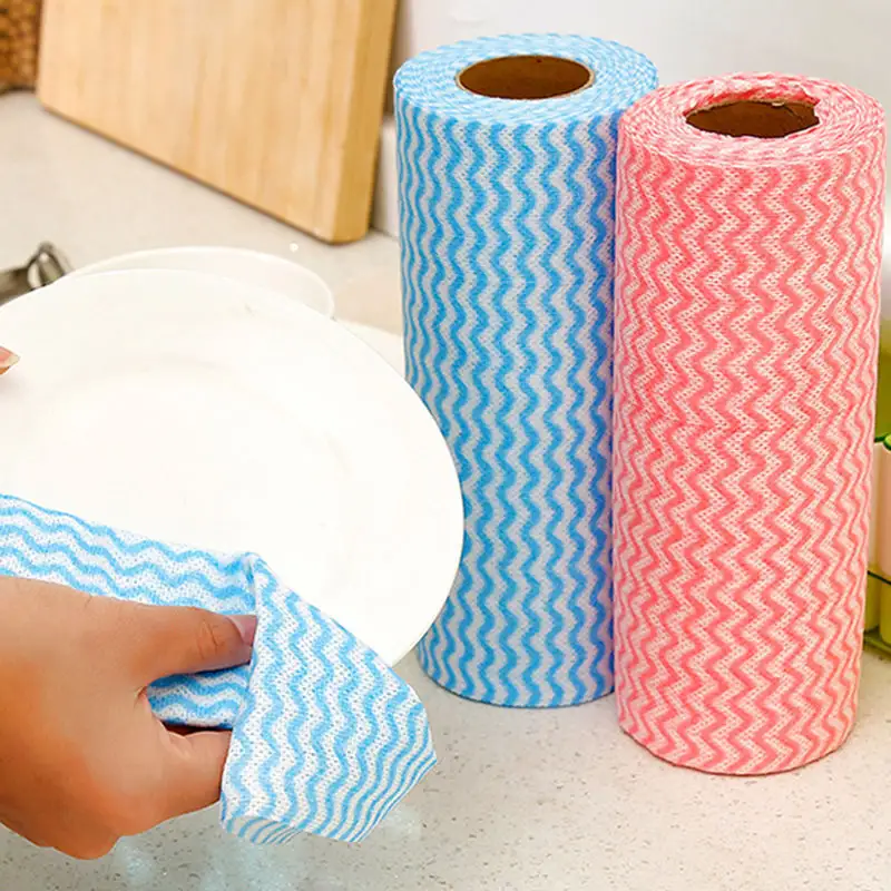 Factory Price Custom Household Cleaning Lazy Towel Non Woven Disposable Kitchen Rags