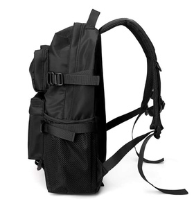 Unisex Nylon Backpack 20-37L Capacity Waterproof Zipper Closure Soft Handle Arcuate Shoulder Strap Travel Fashion Laptop <b>Bag</b> - Product Image 4