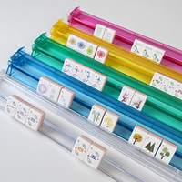 Règle de Mahjong de luxe en PU pour 4 joueurs, plusieurs couleurs au choix, légère, durable, surface lisse, robuste, accessoire de jeu pratique