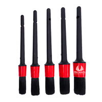 Ensemble de 5 brosses de nettoyage pour le detailing automobile, pour l'intérieur et l'extérieur