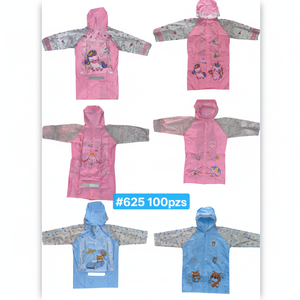 Impermeabile per bambini con tasca posteriore in stile cartone animato per uso esterno, materiale in PVC, impermeabile per una sola persona - Product Image 1
