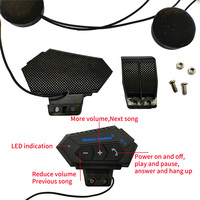 Casque étanche BT12 pour casque de moto avec microphone, prise en charge du contrôle de la musique