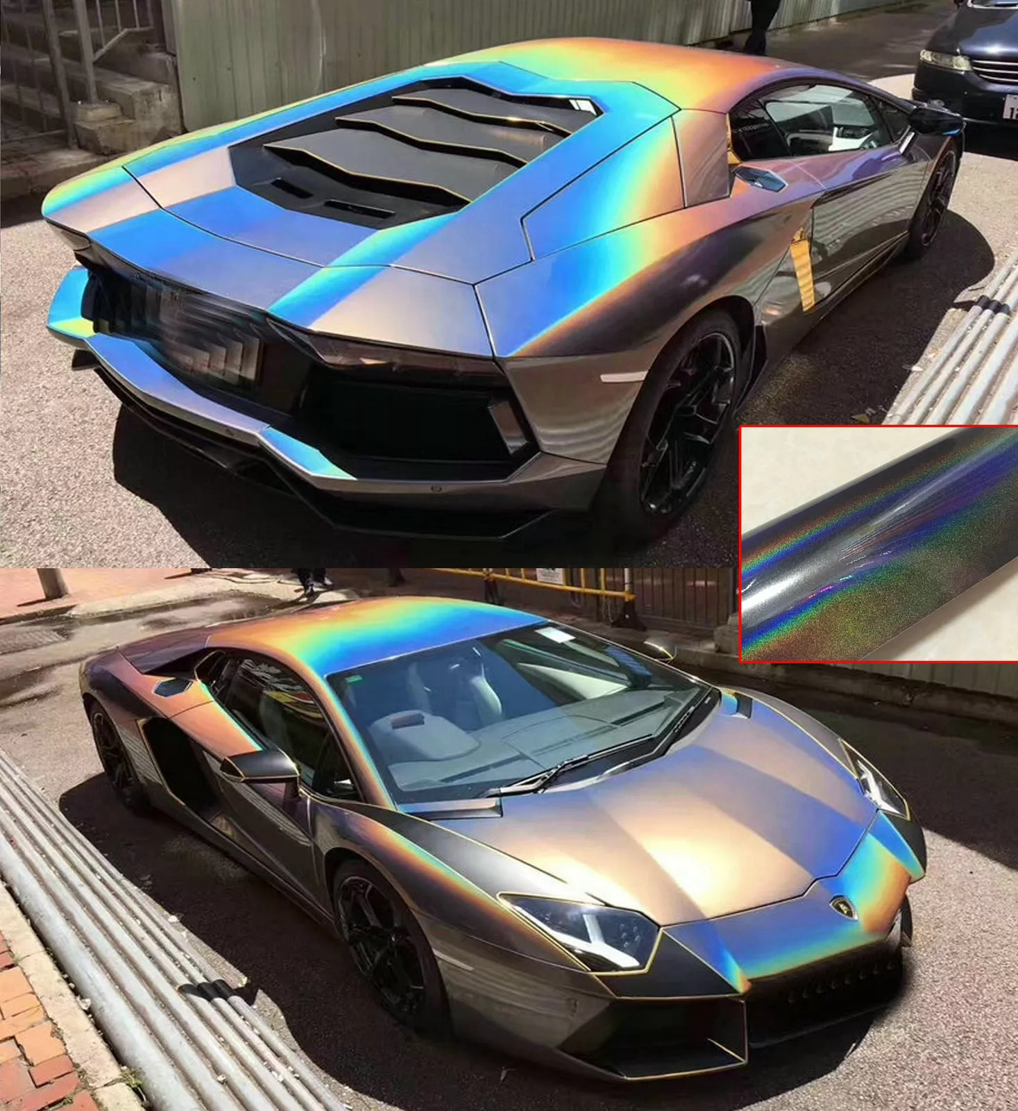 Chrome Miroir Gris Laser (Meilleure Vente)