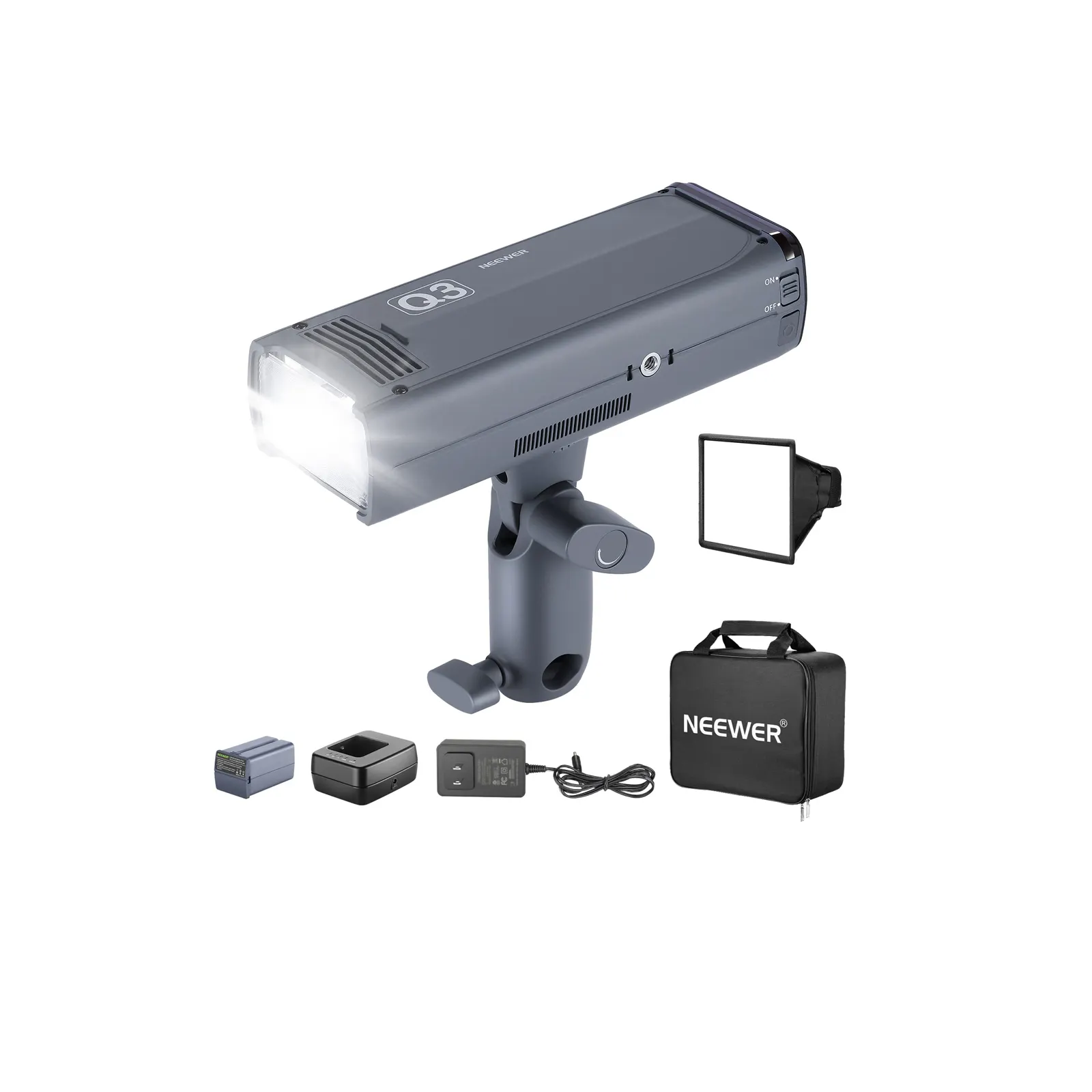 Hot Selling Light Speedlite Neawer Q3 200Ws 2.4G Ttl Flitser (2e Versie) Flitser Speedlite Met Softbox Diffuser