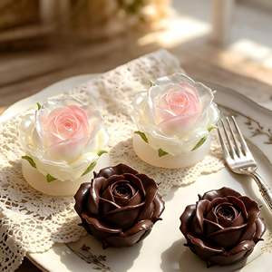 Moule en silicone en forme de rose, résistant aux hautes températures, de qualité alimentaire, <span class=keywords><strong>pour</strong></span> bougies, gypse, savons faits main, parfums et pâtisseries - Product Image 1
