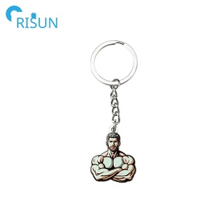 พวงกุญแจเคลือบกล้ามเนื้อแขนแข็งแรงสำหรับผู้ชายใช้สร้างกล้ามเนื้อสำหรับเล่นฟิตเนสยิมทำจากโลหะออกแบบได้ตามต้องการ - Product Image 2