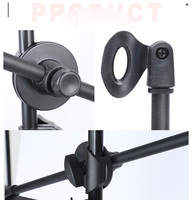 10.2 pouces 26cm photographie vidéo Selfie Studio remplissage éclairage 2.1m trépied support 3 support de téléphone portable flux en direct LED anneau lumineux
