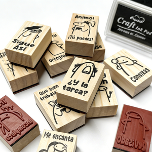 Set de Sellos de Madera con Diseño de Animales de Dibujos Animados, Sellos de Goma para Diario, Álbum de Recortes, Tareas Escolares - Product Image 3