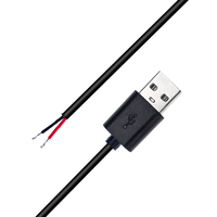 Données de charge personnalisées de haute qualité USB 2.0 2 ou 4 fils USB mâle à extrémité ouverte Câble de type USB-A