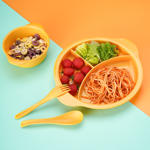 4PCS Modern Children's Plats Plats Set Four Quantitative Breakfast Grid Plate for Baby's Complementary Food Eating Weight Loss - Product Image 3