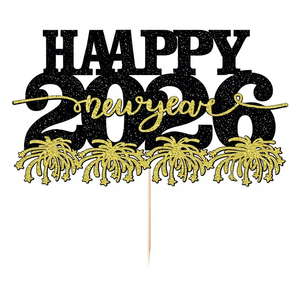 Decorazioni per Torte di Capodanno 2026 con Design a Fuochi d'Artificio per Feste <span class=keywords><strong>e</strong></span> Dessert, Decorazioni per il Festival di Primavera - Product Image 3