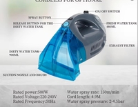 Aspirateur à main électrique industriel pour tapis et extracteur humide/sec pour usage commercial, domestique, camping-car et voiture