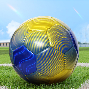 Ballon de football métallique taille 5 style <span class=keywords><strong>Barça</strong></span> pour adultes et jeunes, entraînement et match, brillant, cousu à la machine, pour jeu en intérieur/extérieur - Product Image 5