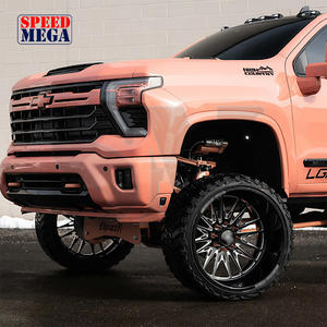 Jantes forgées concaves personnalisées 8x170 8x180 6x139.7 22x12 22x14 24x12 24x14 26x14 26x16 Noir brillant usiné pour camion - Product Image 5