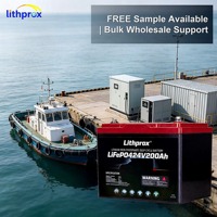 Batterie lithium LiFePO4 à décharge profonde 25,6 V 200 Ah 5 kW, qualité A, marine, avec bus CAN, connecteur Anderson, plus de 6000 cycles, CE RoHS IP67, OEM ODM
