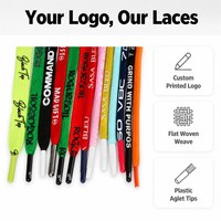 Lacets élastiques personnalisés de haute qualité avec logo imprimé, lacets plats tissés pour baskets et chaussures de course, design éclatant, vente en gros, OEM ODM