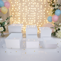 6 Stück Quadratische Acryl-Präsentationsständer Tisch-Buffetboxen für Kuchen & Desserts Catering-Dekoration