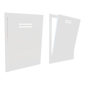 Porte de collecteur avec porte à pression en acier galvanisé 400 x 300 x 20 mm, porte industrielle - Product Image 1