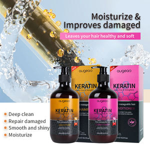 Champú y Acondicionador Augeas 500ML al por Mayor, Tratamiento Hidratante para Cabello Rizado, con Colágeno y Queratina, para Cabello Seco y Dañado - Product Image 4