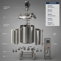 Cuve de pasteurisation de lait en vrac 500L-5000L en acier inoxydable SS316L avec agitateur, certifiée ASME CE, directement de l'usine