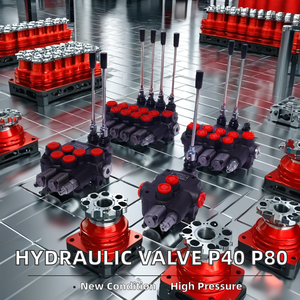 שסתום בקרה הידראולי מרובה דגם P40 P80 מברזל יצוק חדש של דנגשושי לטרקטור, קומביין ומנוף, אחריות לשנה - Product Image 3