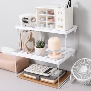 Foldable Storage Rack Bathroom <b>Shelf</b> Kitchen Desktop Cosmetic Organizer Multi Layer Space Saving Utility Holder Stand - Product Image 2