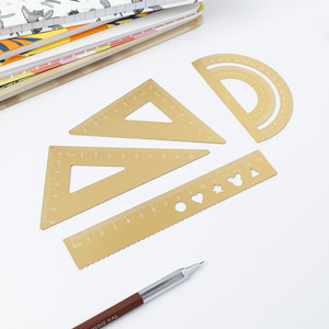 Biểu Tượng Tùy Chỉnh Sinh Viên Văn Phòng Phẩm Vẽ 15Cm Linh Hoạt Mềm Vẽ Cai Trị Thiết Lập Bốn Mảnh Màu Sắc Mềm Cai Trị - Product Image 4