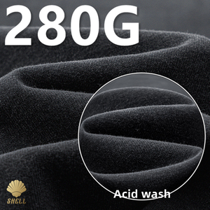 Cnshell 280gsm Top Unisex a manica lunga in cotone Unisex Vintage Acid Monkey Wash finti due pezzi Look <span class=keywords><strong>Hiphop</strong></span> cotone 100 - Product Image 6