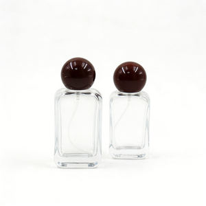 Botella de Perfume Cuadrada de Vidrio Transparente de Alta Calidad con Tapa de Bola, Botella de Fragancia con Atomizador, Botellas Vacías de 30ml 50ml 100ml - Product Image 5