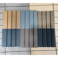 Panneau mural extérieur WPC moderne et minimaliste pour villa, imperméable, ignifuge, revêtement extérieur, motif rayé et à carreaux, 5 ans