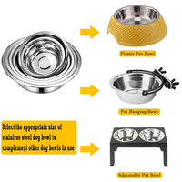 Bol pour chien en acier inoxydable écologique personnalisé avec distributeur de nourriture pour cage à animaux de compagnie pour une utilisation en intérieur